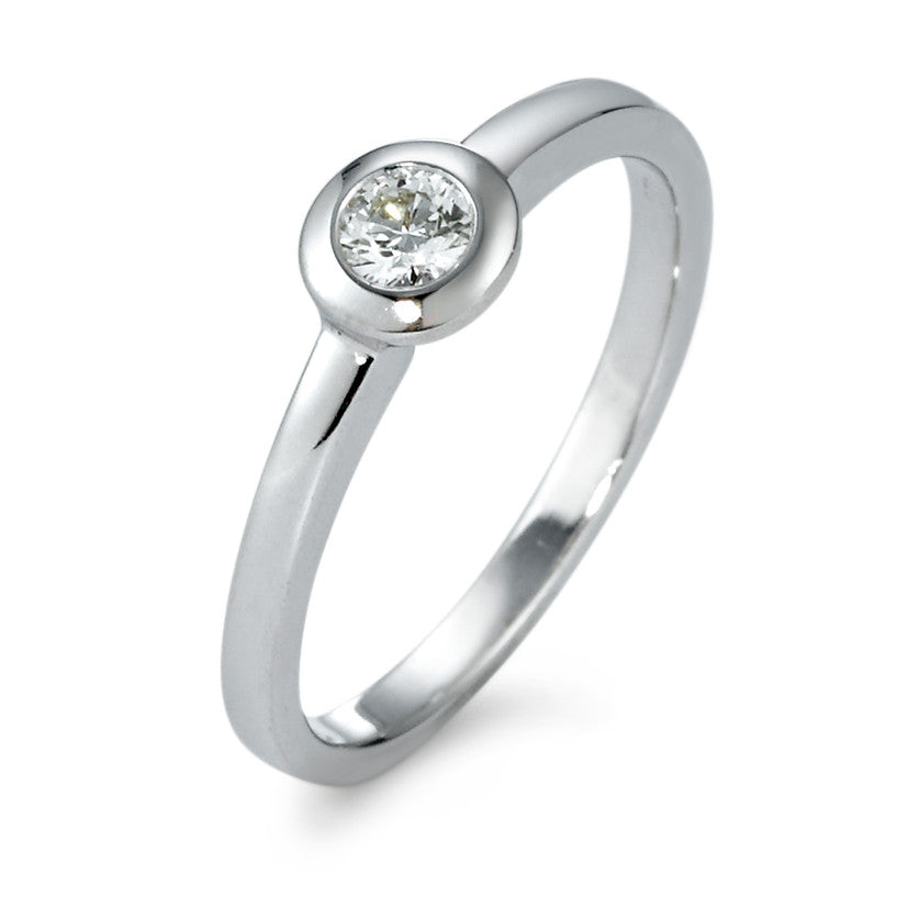 Gyűrű 585/14 K fehér arany Gyémánt 0.20 ct, w-si