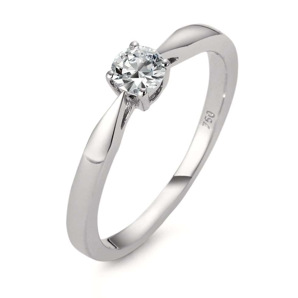 Szoliter gyűrű 750/18 K fehér arany Gyémánt Fehér, 0.20 ct, w-si