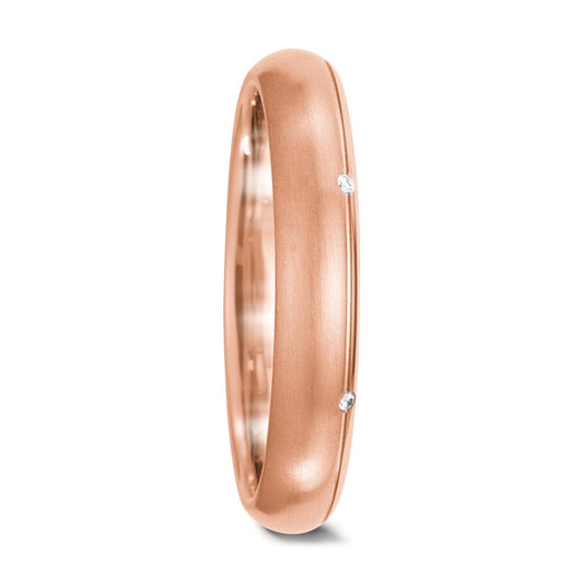 Partnergyűrű 750/18 K rozé arany Gyémánt Fehér, 0.03 ct, 6 Kövek, tw-vsi
