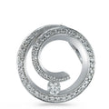 Medál 750/18 K fehér arany Gyémánt 0.30 ct, 50 Kövek, Briliáns, w-si Ø16 mm