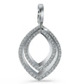 Medál 750/18 K fehér arany Gyémánt 0.35 ct, 66 Kövek, Briliáns, w-si