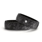 Partnergyűrű Szén Gyémánt 0.03 ct, w-si