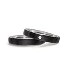 Partnergyűrű Titán, Szén Gyémánt 0.03 ct, w-si