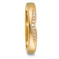 Partnergyűrű 750/18 K sárga arany Gyémánt 0.045 ct, 9 Kövek, tw-vsi