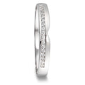 Partnergyűrű 750/18 K fehér arany Gyémánt 0.085 ct, 17 Kövek, tw-vsi