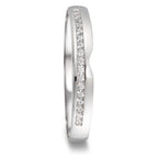 Partnergyűrű 750/18 K fehér arany Gyémánt 0.085 ct, 17 Kövek, tw-vsi