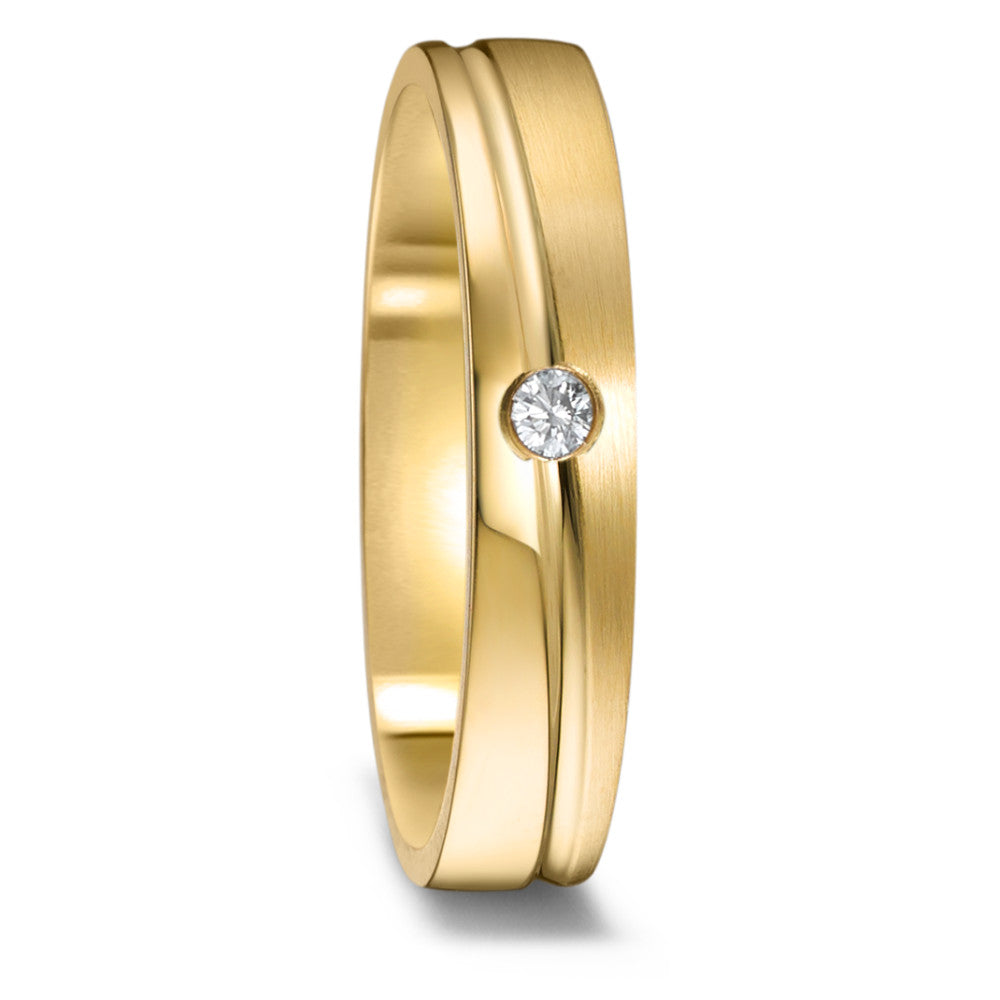 Partnergyűrű 750/18 K sárga arany Gyémánt 0.03 ct, w-si