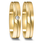 Partnergyűrű 750/18 K sárga arany Gyémánt 0.03 ct, w-si