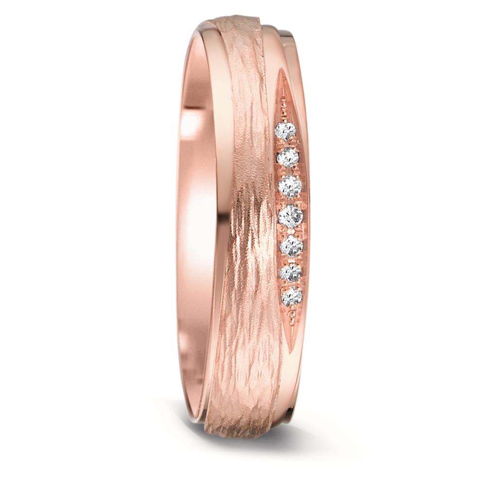 Partnergyűrű 750/18 K rozé arany Gyémánt 0.048 ct, 7 Kövek, tw-si