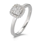Gyűrű 750/18 K fehér arany Gyémánt Fehér, 0.25 ct, 29 Kövek, Briliáns, w-si