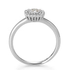 Gyűrű 750/18 K fehér arany Gyémánt Fehér, 0.25 ct, 29 Kövek, Briliáns, w-si