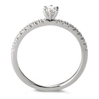 Szoliter gyűrű 750/18 K fehér arany Gyémánt Fehér, 0.20 ct, 17 Kövek, Briliáns, w-si