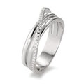 Gyűrű 750/18 K fehér arany Gyémánt Fehér, 0.14 ct, 33 Kövek, Briliáns, w-si