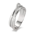 Gyűrű 750/18 K fehér arany Gyémánt Fehér, 0.14 ct, 33 Kövek, Briliáns, w-si