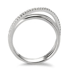 Gyűrű 750/18 K fehér arany Gyémánt Fehér, 0.14 ct, 33 Kövek, Briliáns, w-si