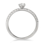 Szoliter gyűrű 750/18 K fehér arany Gyémánt Fehér, 0.25 ct, 17 Kövek, Briliáns, w-si