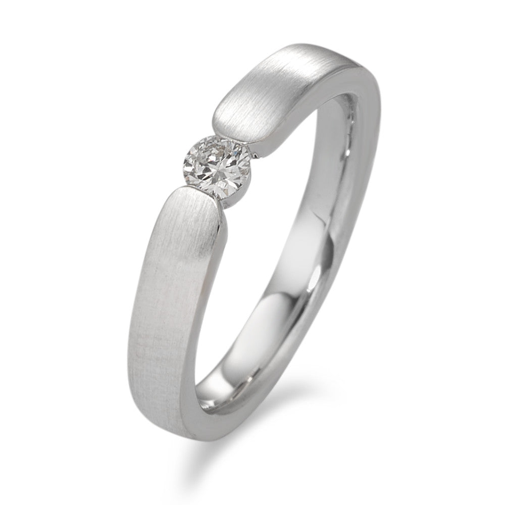 Szoliter gyűrű 750/18 K fehér arany Gyémánt Fehér, 0.15 ct, Briliáns, w-si
