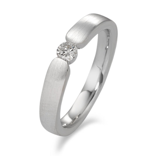 Szoliter gyűrű 750/18 K fehér arany Gyémánt Fehér, 0.15 ct, Briliáns, w-si