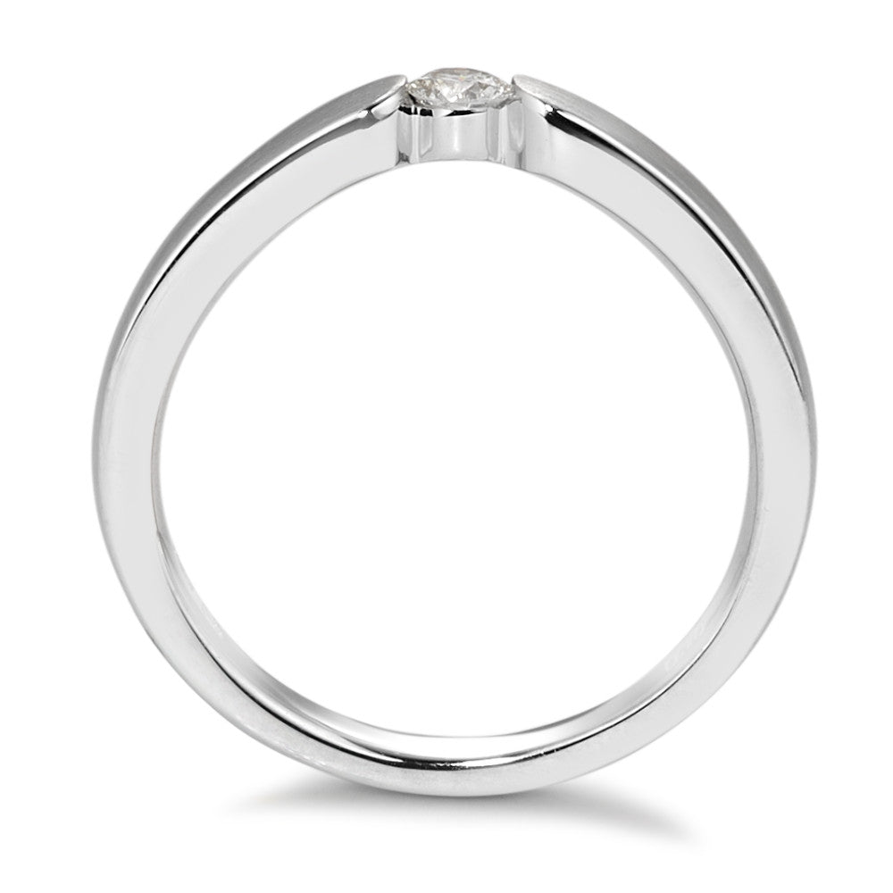 Szoliter gyűrű 750/18 K fehér arany Gyémánt Fehér, 0.15 ct, Briliáns, w-si