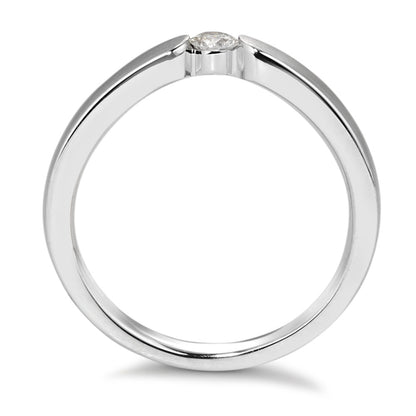 Szoliter gyűrű 750/18 K fehér arany Gyémánt Fehér, 0.15 ct, Briliáns, w-si