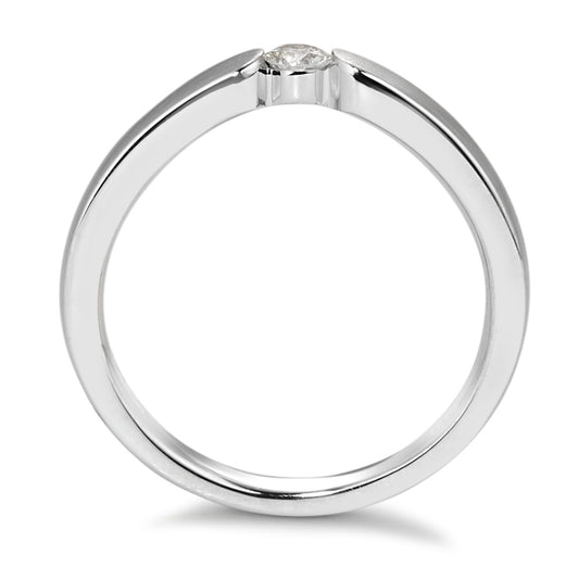 Szoliter gyűrű 750/18 K fehér arany Gyémánt Fehér, 0.15 ct, Briliáns, w-si