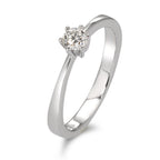 Szoliter gyűrű 750/18 K fehér arany Gyémánt Fehér, 0.20 ct, Briliáns, w-si