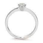 Szoliter gyűrű 750/18 K fehér arany Gyémánt Fehér, 0.20 ct, Briliáns, w-si
