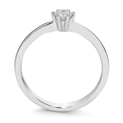 Szoliter gyűrű 750/18 K fehér arany Gyémánt Fehér, 0.20 ct, Briliáns, w-si