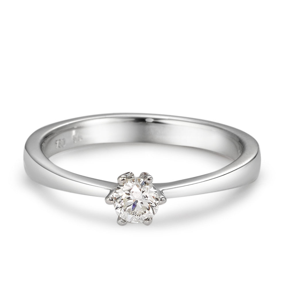Szoliter gyűrű 750/18 K fehér arany Gyémánt Fehér, 0.20 ct, Briliáns, w-si