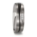 Partnergyűrű Titán, Szén Gyémánt 0.03 ct, 3 Kövek, tw-si