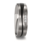 Partnergyűrű Titán, Szén Gyémánt 0.03 ct, 3 Kövek, tw-si