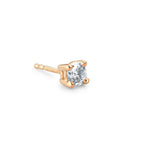Egy darab fülbevaló 750/18 K sárga arany Gyémánt 0.25 ct, w-si