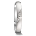 Partnergyűrű 750/18 K fehér arany Gyémánt 0.036 ct, 5 Kövek, tw-vsi