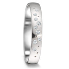 Partnergyűrű 750/18 K fehér arany Gyémánt 0.087 ct, 9 Kövek, tw-si