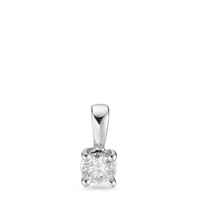 Medál 750/18 K fehér arany Gyémánt Fehér, 0.25 ct, Briliáns, w-si Ø4 mm