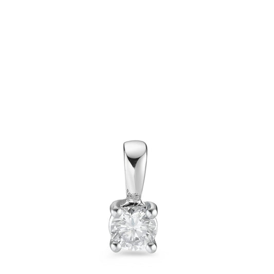 Medál 750/18 K fehér arany Gyémánt Fehér, 0.25 ct, Briliáns, w-si Ø4 mm