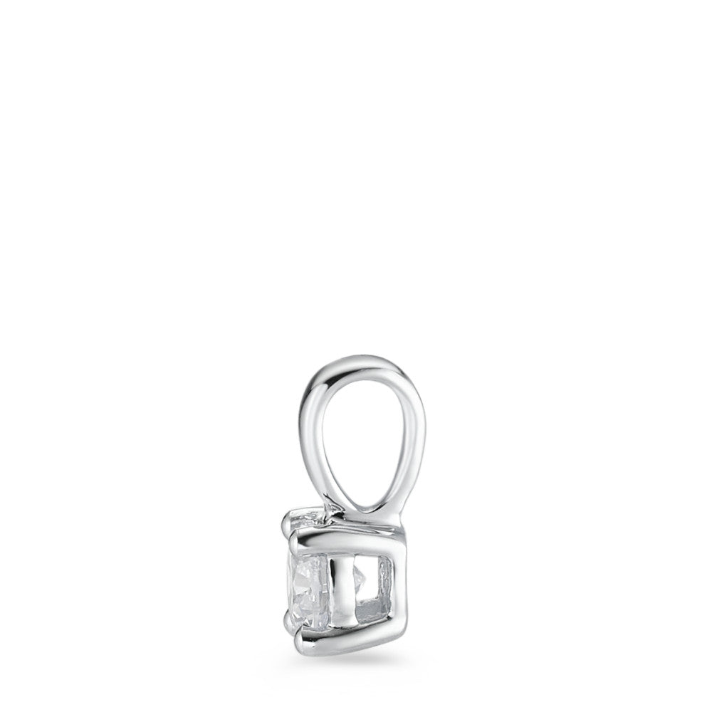 Medál 750/18 K fehér arany Gyémánt Fehér, 0.25 ct, Briliáns, w-si Ø4 mm