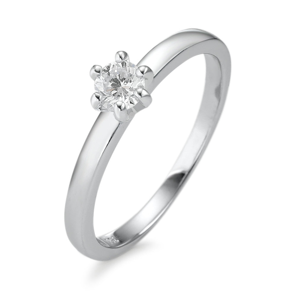 Szoliter gyűrű 750/18 K fehér arany Gyémánt Fehér, 0.25 ct, Briliáns, w-si