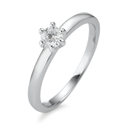 Szoliter gyűrű 750/18 K fehér arany Gyémánt Fehér, 0.25 ct, Briliáns, w-si