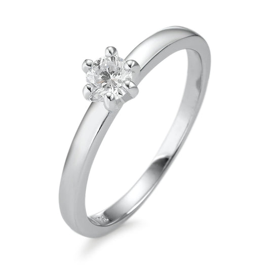 Szoliter gyűrű 750/18 K fehér arany Gyémánt Fehér, 0.25 ct, Briliáns, w-si