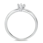 Szoliter gyűrű 750/18 K fehér arany Gyémánt Fehér, 0.25 ct, Briliáns, w-si