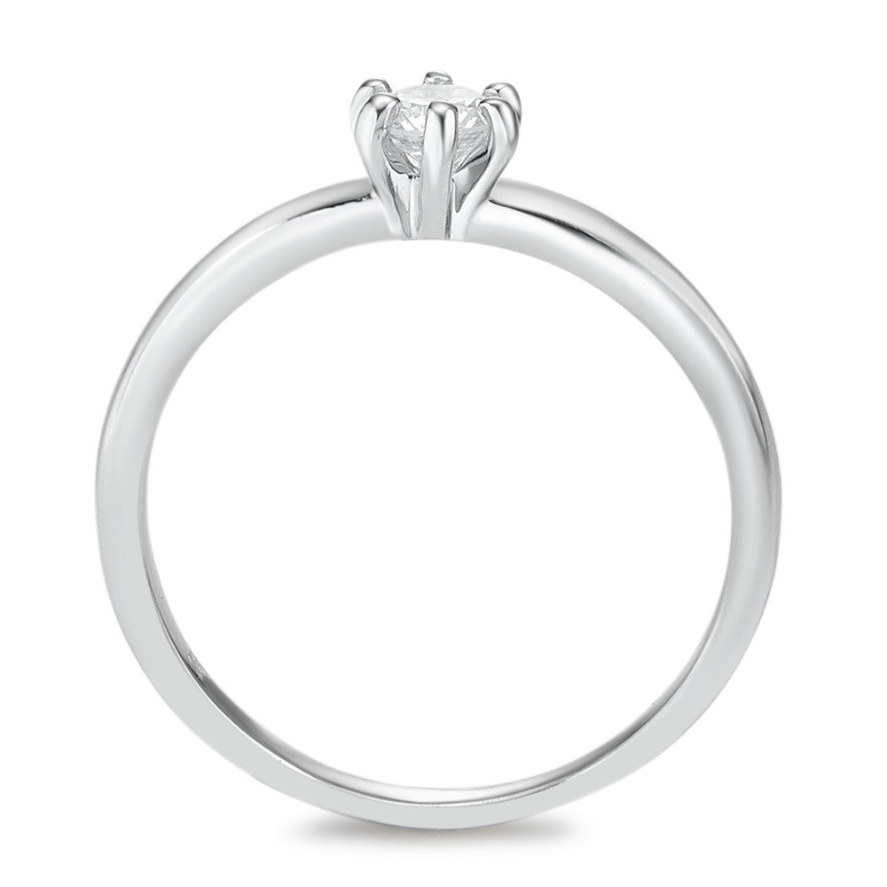 Szoliter gyűrű 750/18 K fehér arany Gyémánt Fehér, 0.25 ct, Briliáns, w-si