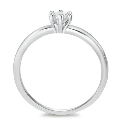 Szoliter gyűrű 750/18 K fehér arany Gyémánt Fehér, 0.25 ct, Briliáns, w-si
