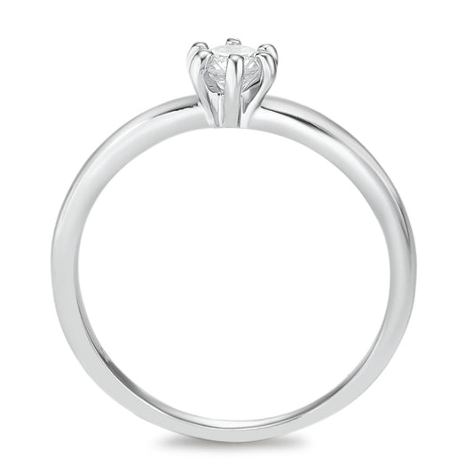 Szoliter gyűrű 750/18 K fehér arany Gyémánt Fehér, 0.25 ct, Briliáns, w-si