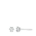 Fülbevaló 750/18 K fehér arany Gyémánt Fehér, 0.25 ct, 2 Kövek, Briliáns, w-si Ø4 mm