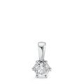 Medál 750/18 K fehér arany Gyémánt Fehér, 0.25 ct, Briliáns, w-si Ø5 mm