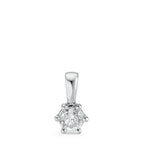 Medál 750/18 K fehér arany Gyémánt Fehér, 0.25 ct, Briliáns, w-si Ø5 mm