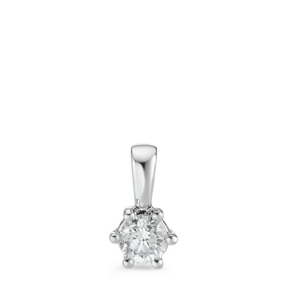 Medál 750/18 K fehér arany Gyémánt Fehér, 0.25 ct, Briliáns, w-si Ø5 mm