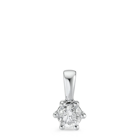 Medál 750/18 K fehér arany Gyémánt Fehér, 0.25 ct, Briliáns, w-si Ø5 mm