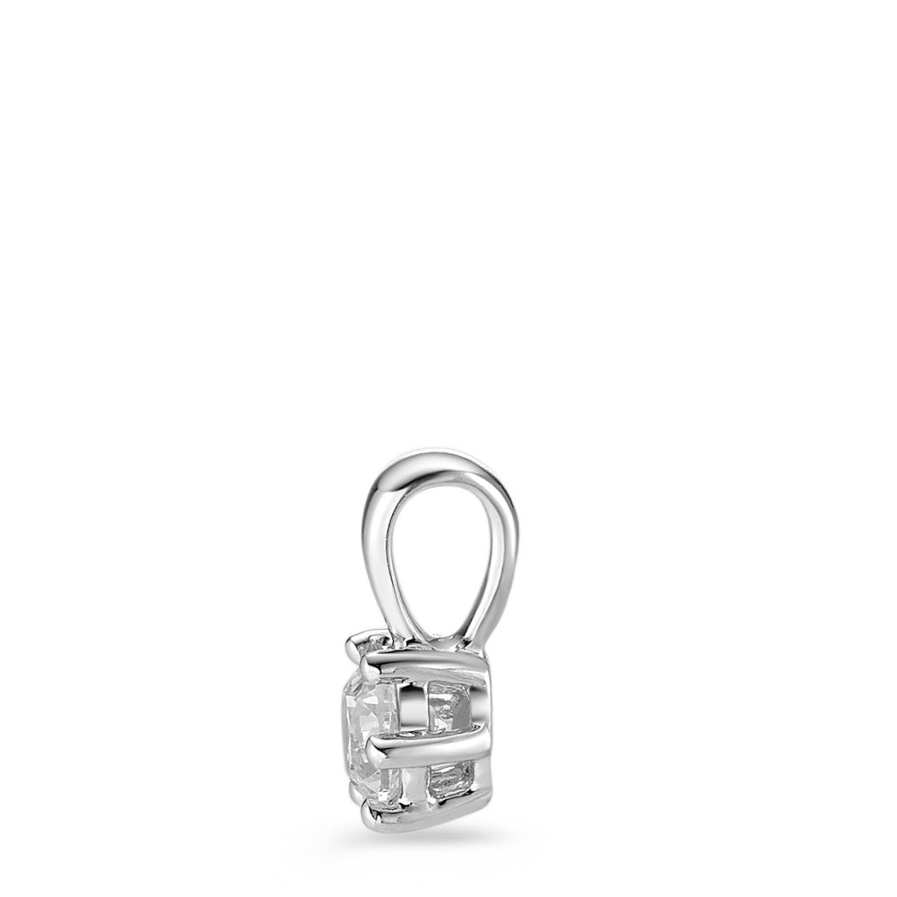 Medál 750/18 K fehér arany Gyémánt Fehér, 0.25 ct, Briliáns, w-si Ø5 mm